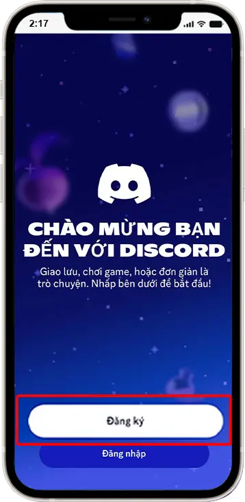 Bước 1: Chọn ĐĂNG KÝ.